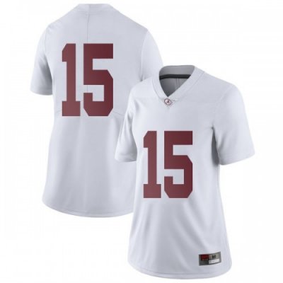 Women's Alabama Crimson Tide #15 Xavier McKinney White Limited NCAA College Football Jersey 2403XXXR3